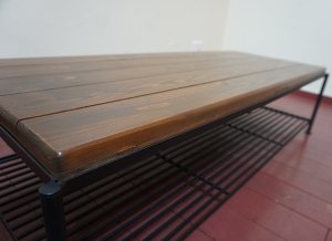 画像6: インダストリアル　天然木　木製　×　鉄脚　アイアン　ヴィンテージ調　ローテーブル　センターテーブル　ディスプレイ　棚　台　シェルフ　西海岸style　