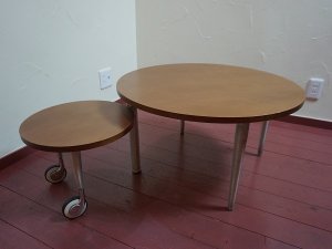 画像7: 北欧モダン　丸テーブル　リビング　ローテーブル　サイドテーブル　センターテーブル　キャスター　フレキシブル　棚　台　シェルフ