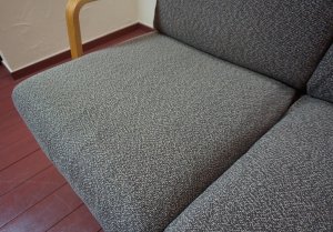 画像12: MUJI 無印良品　オーク材　リビングでもダイニングでもつかえるソファ　二人掛け　２人掛け　アームチェア　アームソファ　セパレートタイプ　カバーリング　北欧モダン　