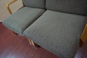 画像11: MUJI 無印良品　オーク材　リビングでもダイニングでもつかえるソファ　二人掛け　２人掛け　アームチェア　アームソファ　セパレートタイプ　カバーリング　北欧モダン　