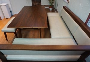 画像10: 【 美品 】　北欧モダン　シギヤマ家具　GUESTS ゲスト　LD　リビング　ダイニング　セット　L字　カウチ　拡張　伸長　エクステンション　テーブル　チェア　ソファ　〇 4点セット 〇　25万