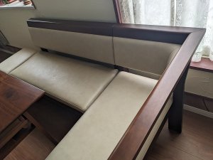 画像7: 【 美品 】　北欧モダン　シギヤマ家具　GUESTS ゲスト　LD　リビング　ダイニング　セット　L字　カウチ　拡張　伸長　エクステンション　テーブル　チェア　ソファ　〇 4点セット 〇　25万