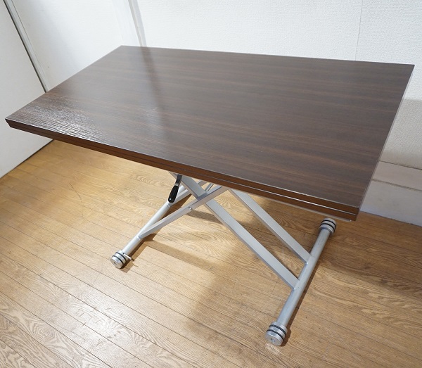 イタリア製 リフティングテーブル リフトアップテーブル 昇降テーブル ローテーブル センターテーブル ダイニングテーブル エクステンション