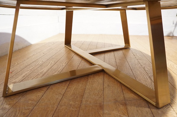 高級逸品 大理石 センターテーブル ローテーブル リビングテーブル 円形 ゴールド アイアン フレーム - ”DREAM MAKER”