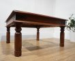 画像2: 西洋　洋館　クラシック　センターテーブル　ガラストップ　アイアン　彫刻　アンティーク　英国スタイル (2)