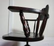 画像7: 北海道民芸家具 樺無垢材 書斎椅子 デスクチェア 回転椅子 キャスターチェア アームチェア (7)