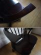 画像14: 北海道民芸家具 樺無垢材 書斎椅子 デスクチェア 回転椅子 キャスターチェア アームチェア (14)