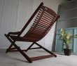 画像3: 北欧モダン　チーク材　無垢材　フォールディングチェア　デッキチェア　アームチェア　折り畳み　椅子　寝椅子　キャンプ　アウトドア　ガーデン　ヴィンテージ　 (3)