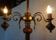 画像9: 西洋　クラシカル　古い木　アンティーク　フロアライト　3灯　スタンドライト　ランプ　照明　英国　洋館　カフェ (9)