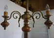 画像8: 西洋　クラシカル　古い木　アンティーク　フロアライト　3灯　スタンドライト　ランプ　照明　英国　洋館　カフェ (8)
