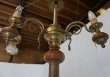 画像12: 西洋　クラシカル　古い木　アンティーク　フロアライト　3灯　スタンドライト　ランプ　照明　英国　洋館　カフェ (12)