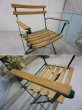 画像13: 古い木　フランス　ヴィンテージ　アイアン　フォールディングチェア　サイドチェア　アームチェア　ディスプレイ　ガーデン　折り畳み　椅子　カントリー　(2) (13)