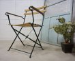 画像3: 古い木　フランス　ヴィンテージ　アイアン　フォールディングチェア　サイドチェア　アームチェア　ディスプレイ　ガーデン　折り畳み　椅子　カントリー　(2) (3)