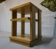 画像2: 展示品　北欧モダン　天然木　無垢材　オープンシェルフ　サイドテーブル　収納棚　飾り台 (2)