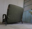 画像6: 北欧モダン　リクライニング　1Pソファ　アームソファ　モスグリーン　フェイクレザー　展示品 　背もたれ可動　寝椅子　リラクゼーション　イージーチェア　ハイバック　椅子　イス　西海岸style  (6)