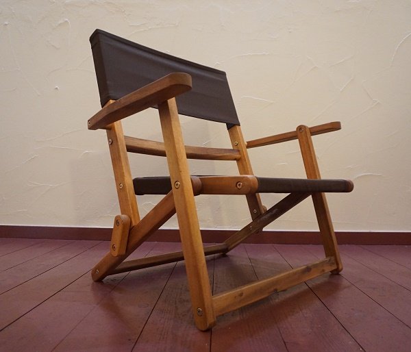 画像3: 北欧モダン　カントリー　フォールディングチェア　折り畳み椅子　ローチェア　アームチェア　アウトドア　ガーデンチェア　デッキチェア　ブラウン色　在庫2脚　(1) (3)