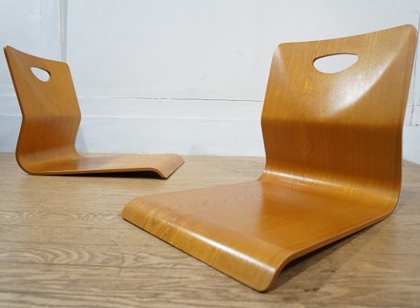 曲げ木座椅子 木製 旅館座椅子 和座椅子 木製座椅子 2脚 セット