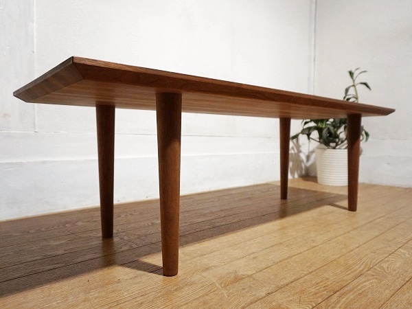総合3位Masterwal アカセ木工 LINE SOFA TABLE ライン ソファテーブル ウォールナット 無垢 木材