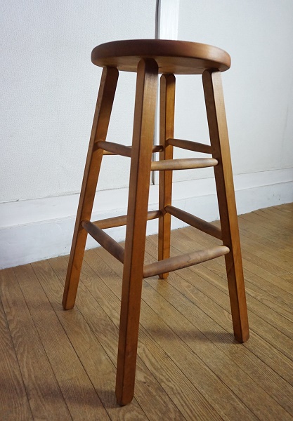 アンティーク　ハイスツール　チェア　椅子　イス　木製　ヴィンテージ