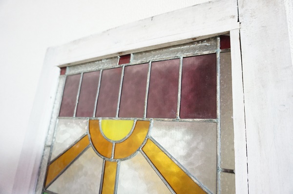 ヴィンテージ ステンドグラス 建具 ドア 扉 窓枠 木枠 間仕切り パーテーション アンティーク 英国 イギリス - ”ＤＲＥＡＭ ＭＡＫＥＲ”