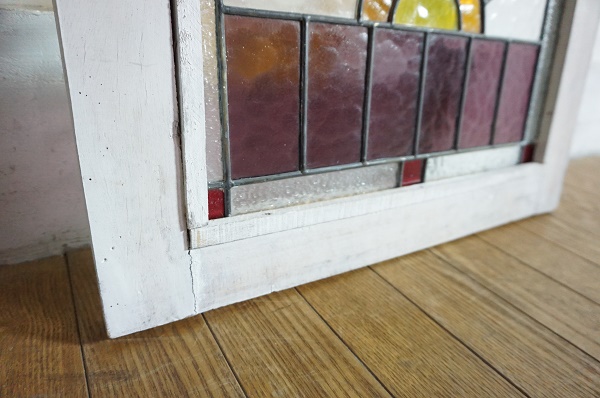 ヴィンテージ ステンドグラス 建具 ドア 扉 窓枠 木枠 間仕切り パーテーション アンティーク 英国 イギリス - ”ＤＲＥＡＭ ＭＡＫＥＲ”