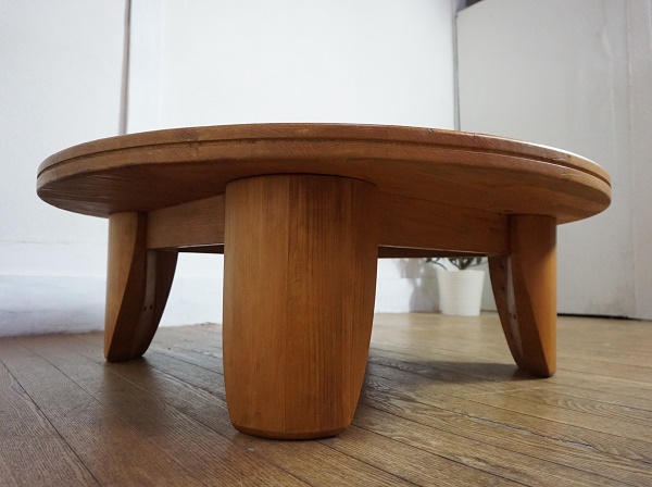 パイン材 無垢 大型 円卓 丸テーブル 座卓 ちゃぶ台 ローテーブル