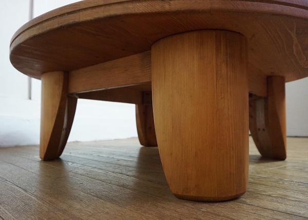 パイン材 無垢 大型 円卓 丸テーブル 座卓 ちゃぶ台 ローテーブル 