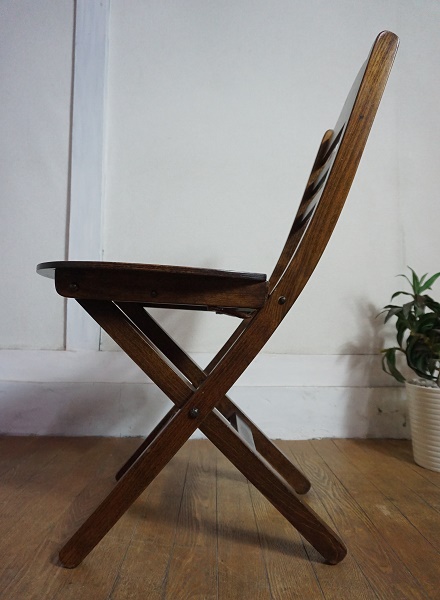 英国 カフェ フォールディングチェア 折り畳み椅子 ビーチ材 ...