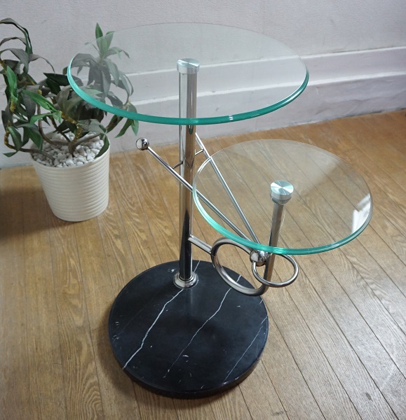 大理石ミニテーブル 花台 - テーブル