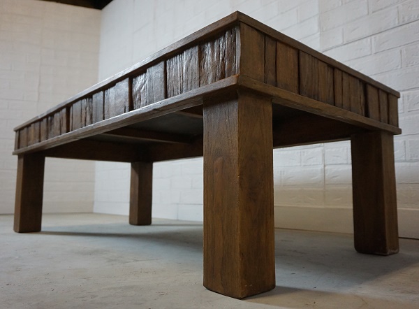 古い木 オールドチーク 無垢材 ローテーブル センターテーブル 棚 台