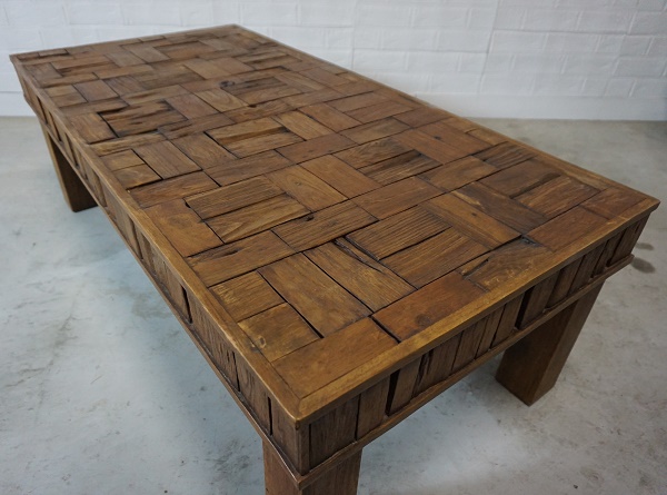 古い木 オールドチーク 無垢材 ローテーブル センターテーブル 棚 台