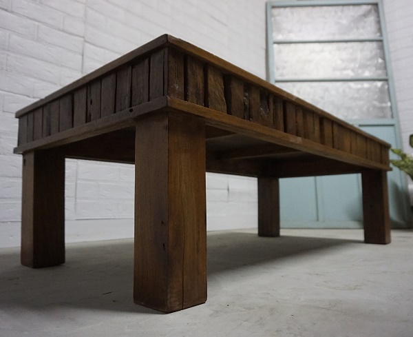 古い木 オールドチーク 無垢材 ローテーブル センターテーブル